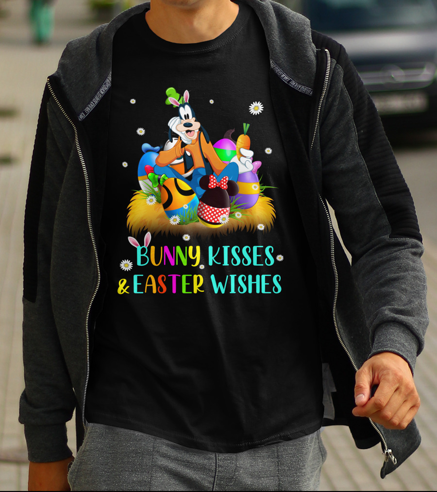 Goofy Bunny Kisses & Easter Wishes T-Shirt