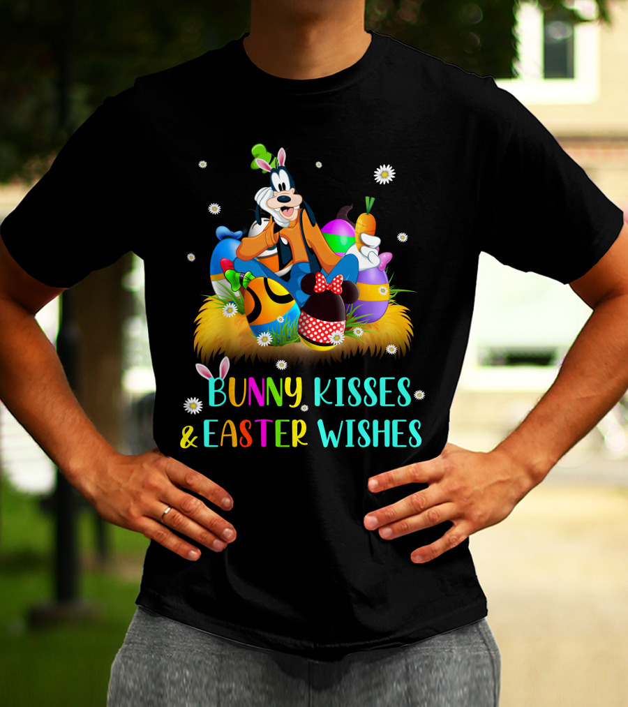 Goofy Bunny Kisses & Easter Wishes T-Shirt