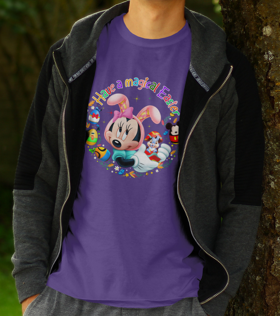 Minnie Mouse Have A Magical Easter With Easter Eggs And Flowers T-Shirt