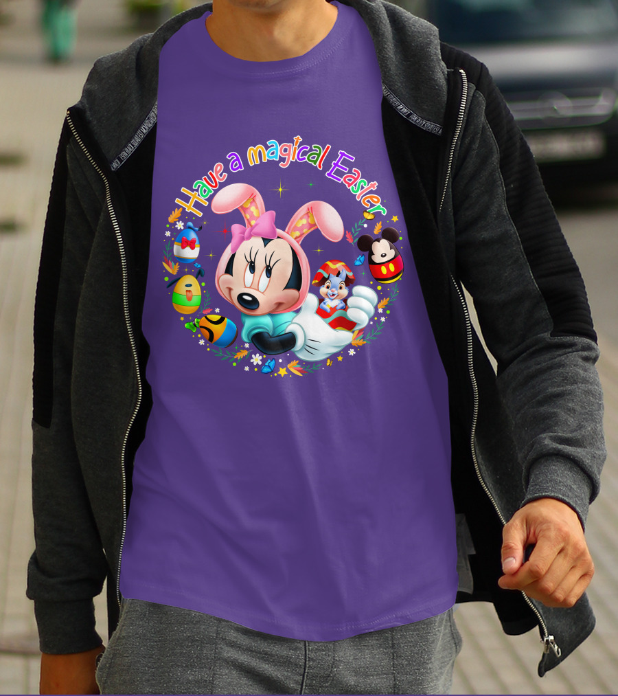 Minnie Mouse Have A Magical Easter With Easter Eggs And Flowers T-Shirt