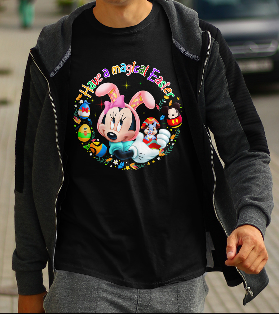 Have A Magical Easter Minnie Mouse With Easter Eggs And Bunny Ears T-Shirt