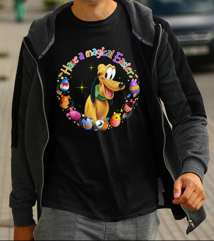 Have A Magical Easter Pluto Disney Holiday Celebration T-Shirt