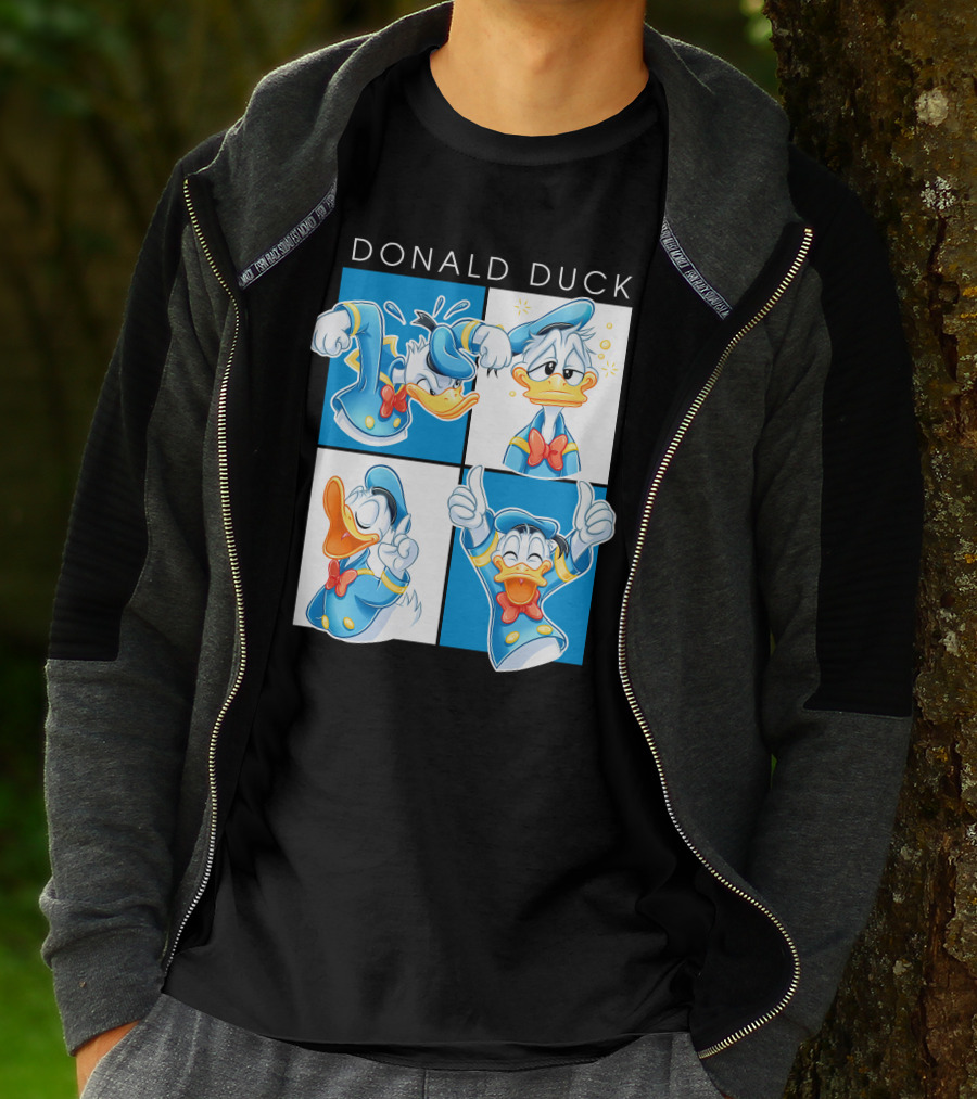 Donald Duck Emotions Blue Sailor Hat Bow Tie T-Shirt