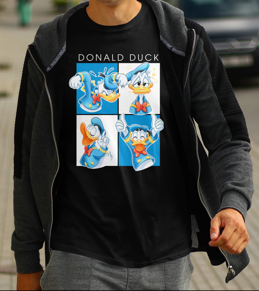 Donald Duck Emotions Blue Sailor Hat Bow Tie T-Shirt