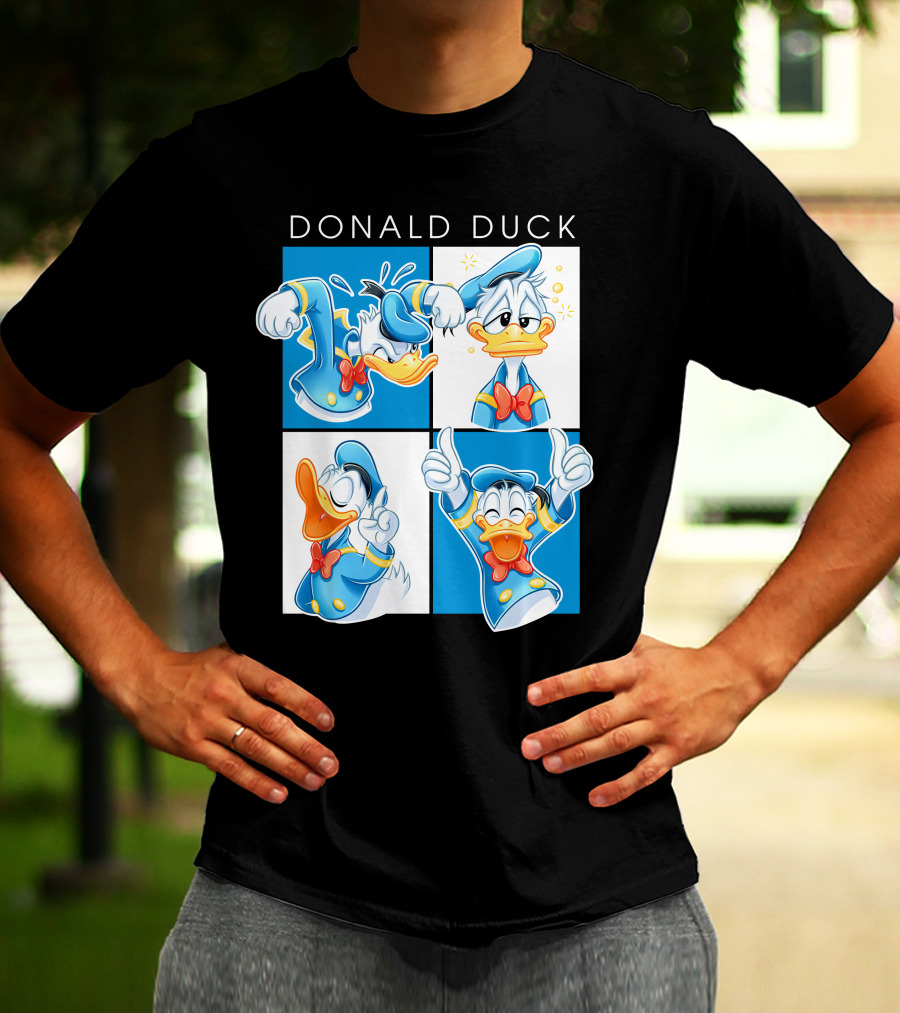 Donald Duck Emotions Blue Sailor Hat Bow Tie T-Shirt