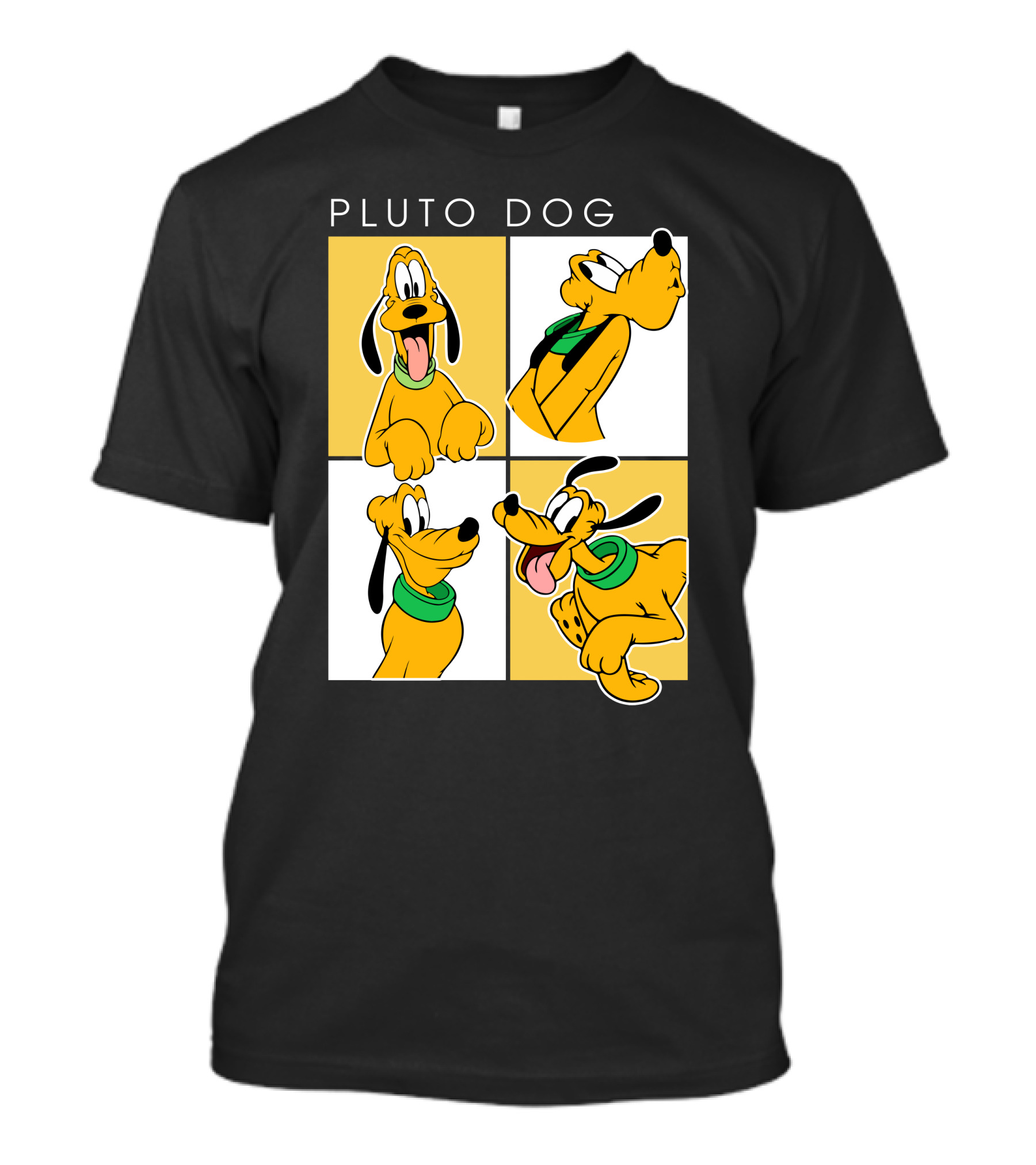 Pluto Dog Playful Expressions Collage T-Shirt