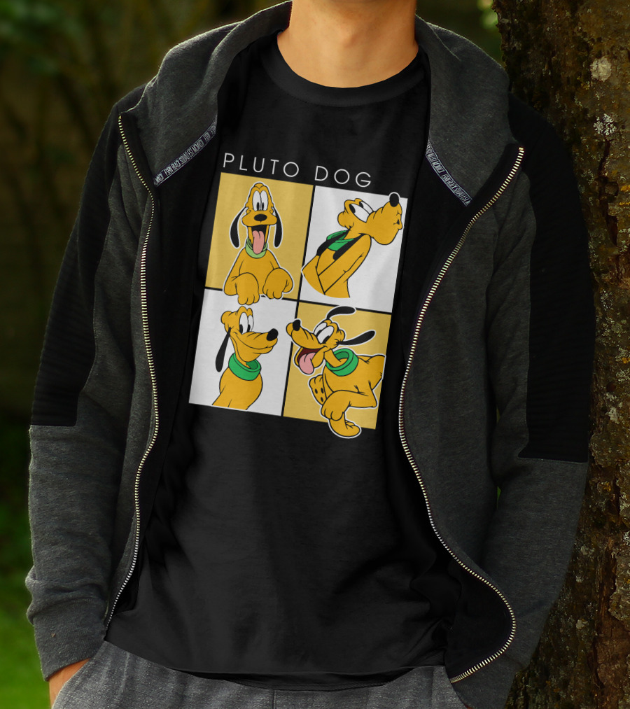 Pluto Dog Playful Expressions Collage T-Shirt