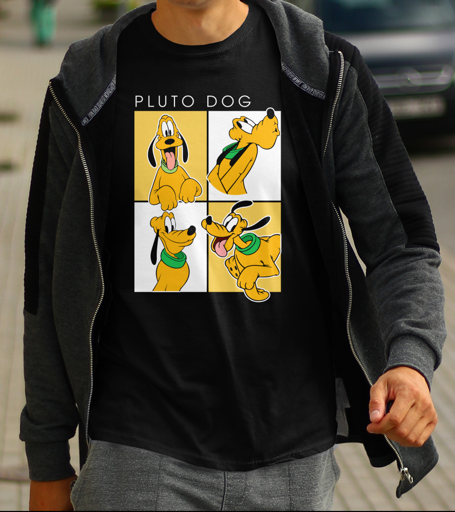 Pluto Dog Playful Expressions Collage T-Shirt