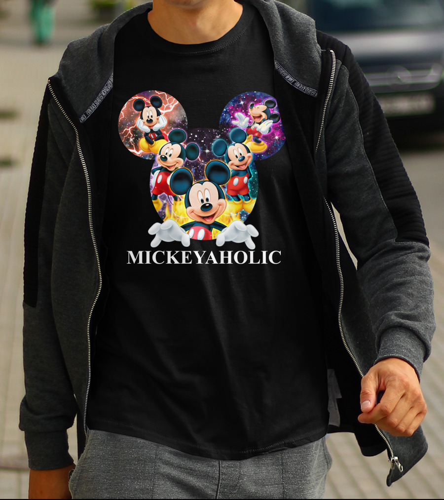 Mickeyaholic Colorful Cosmic Mickey Mouse Extravaganza T-Shirt