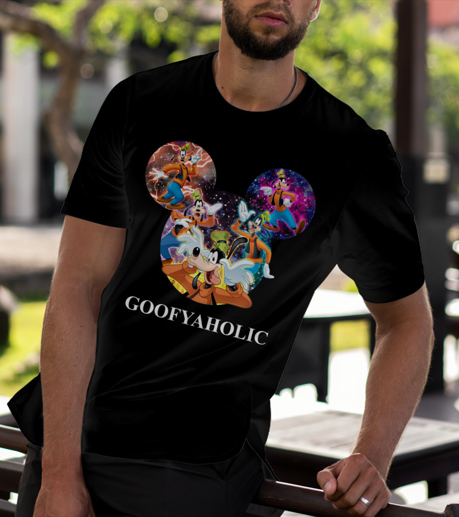 Goofyaholic Disney Goofy Cosmic Adventure In Mickey Mouse Ears T-Shirt