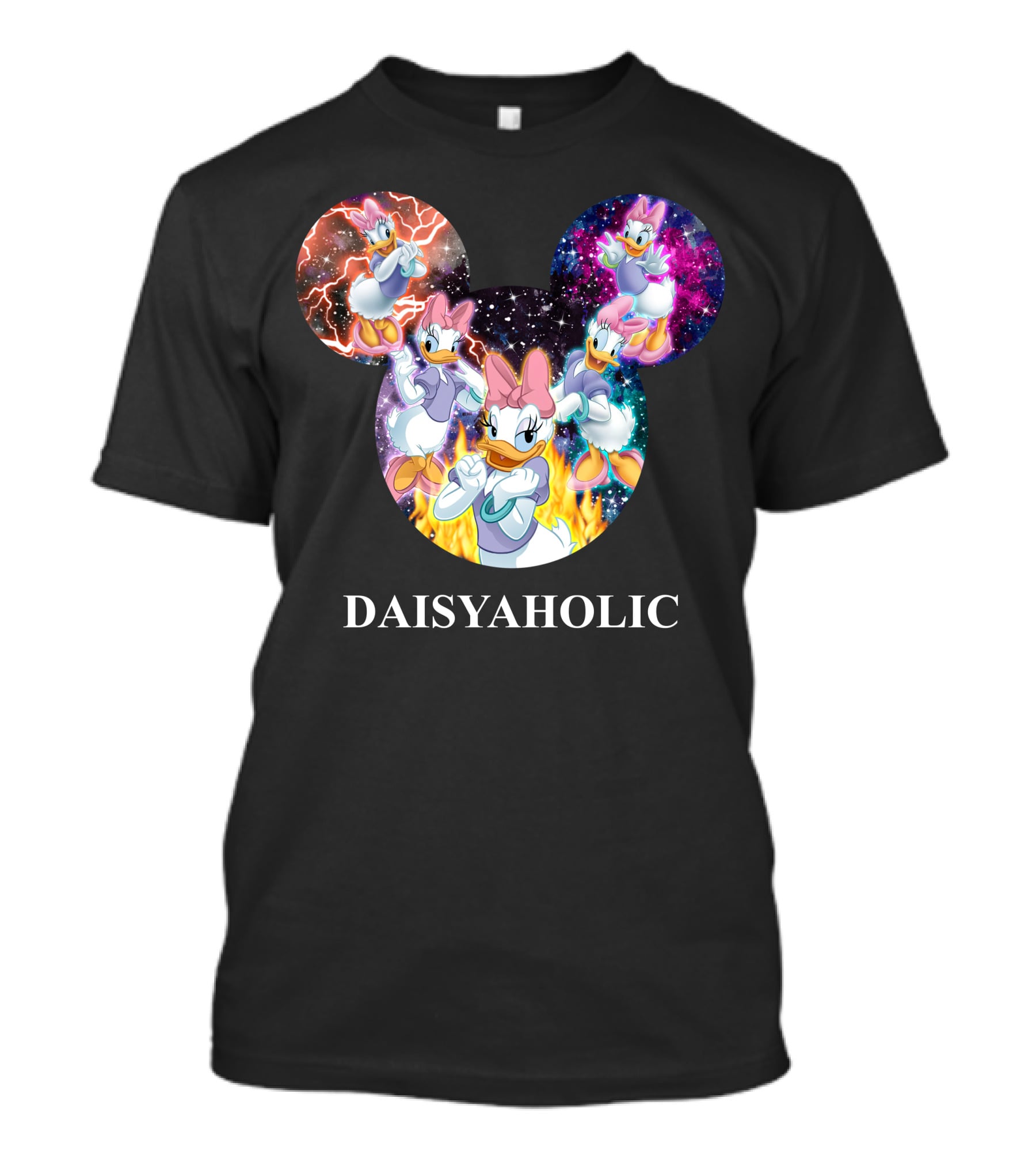 Daisy Daisyaholic Galaxy Flames Disney Mickey Ears T-Shirt