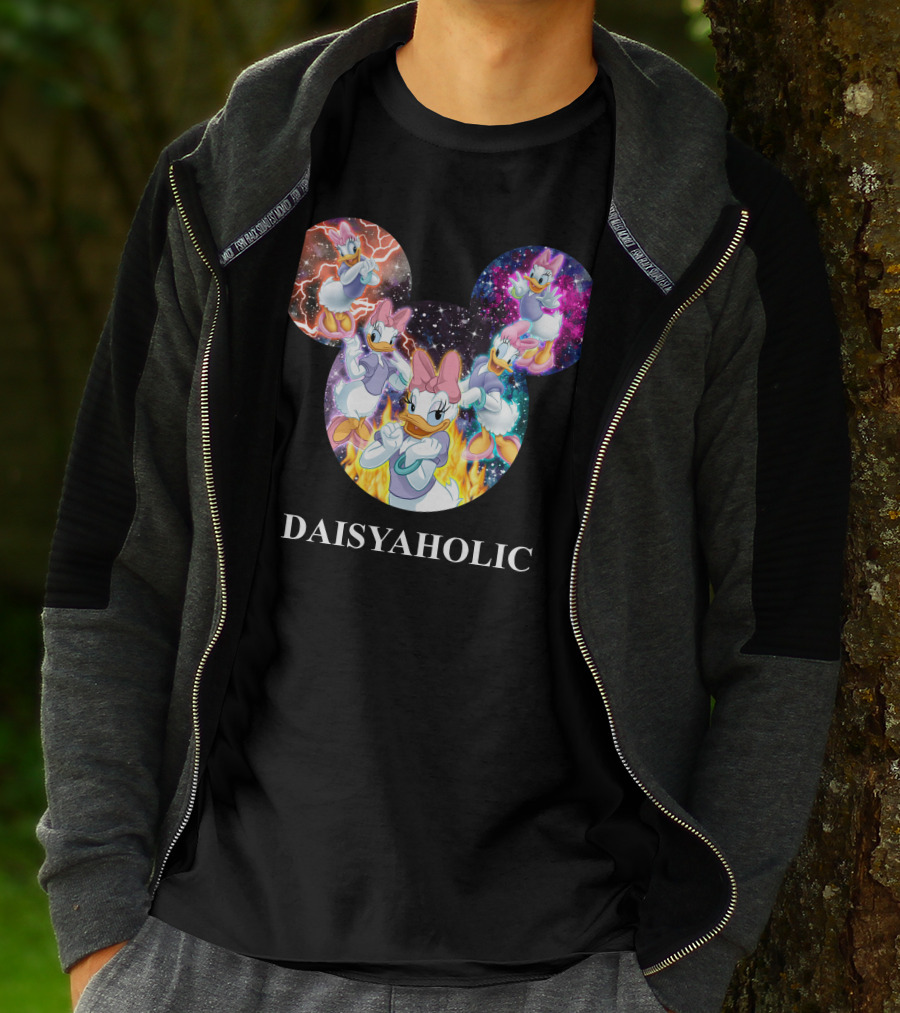 Daisy Daisyaholic Galaxy Flames Disney Mickey Ears T-Shirt