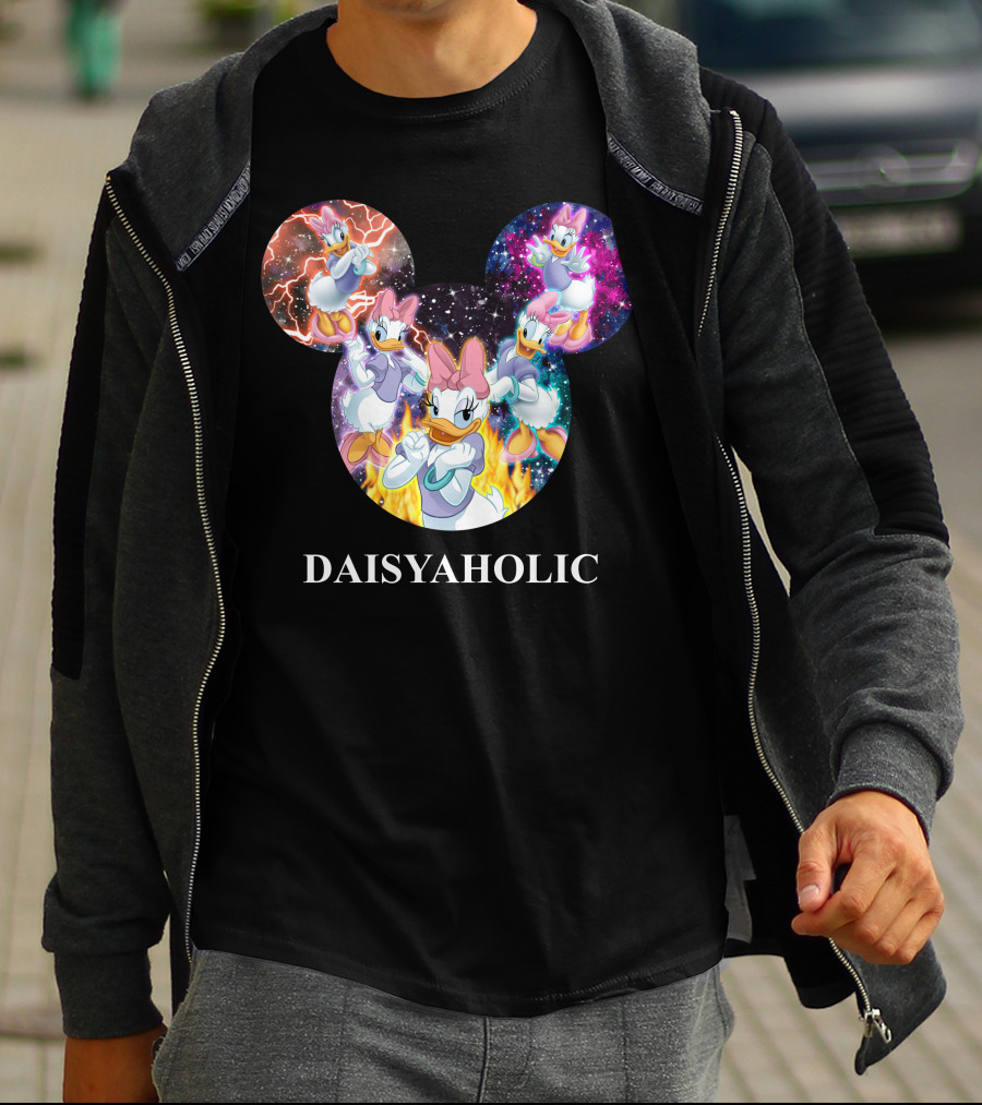 Daisy Daisyaholic Galaxy Flames Disney Mickey Ears T-Shirt