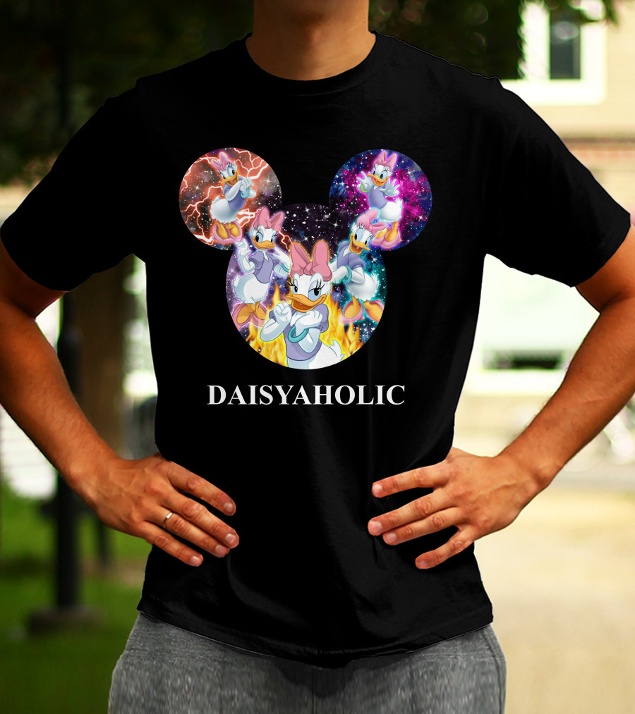 Daisy Daisyaholic Galaxy Flames Disney Mickey Ears T-Shirt
