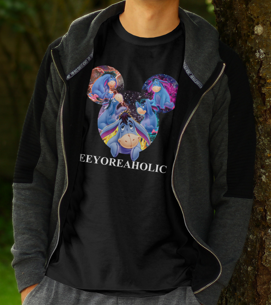 Eeyoreaholic Disney Mickey Mouse Head Galaxy Eeyore T-Shirt