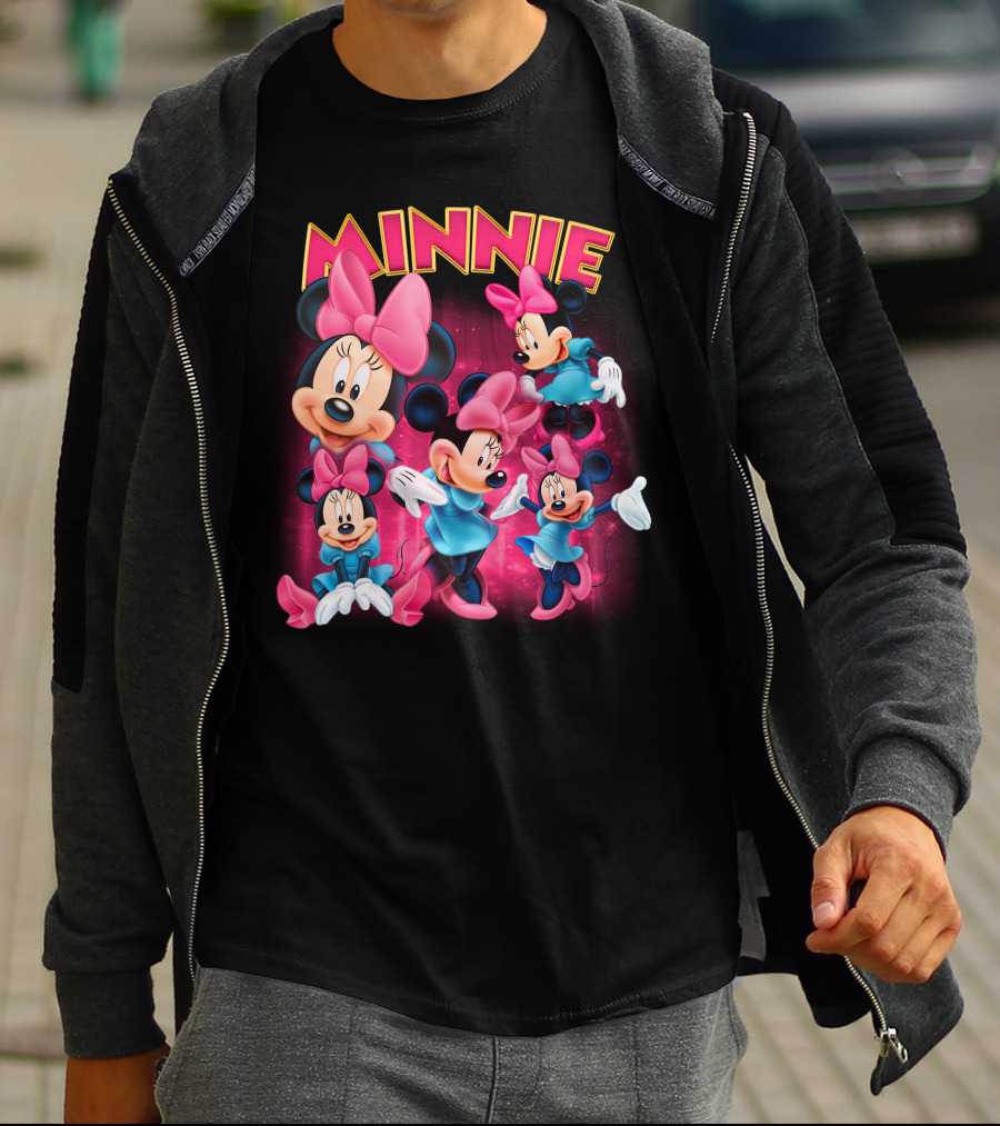 Minnie Mouse Pink And Blue Outfits With Bows T-Shirt