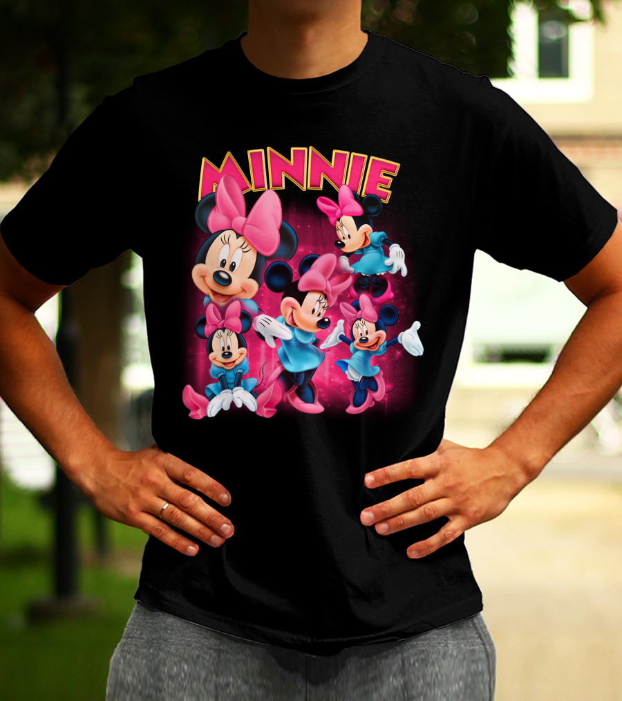 Minnie Mouse Pink And Blue Outfits With Bows T-Shirt