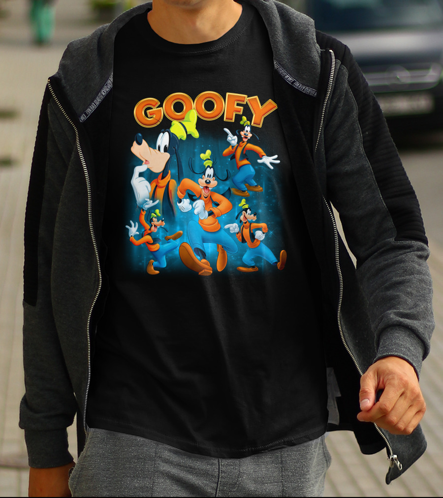 Goofy Classic Character Multiple Poses Dynamic Expressions T-Shirt