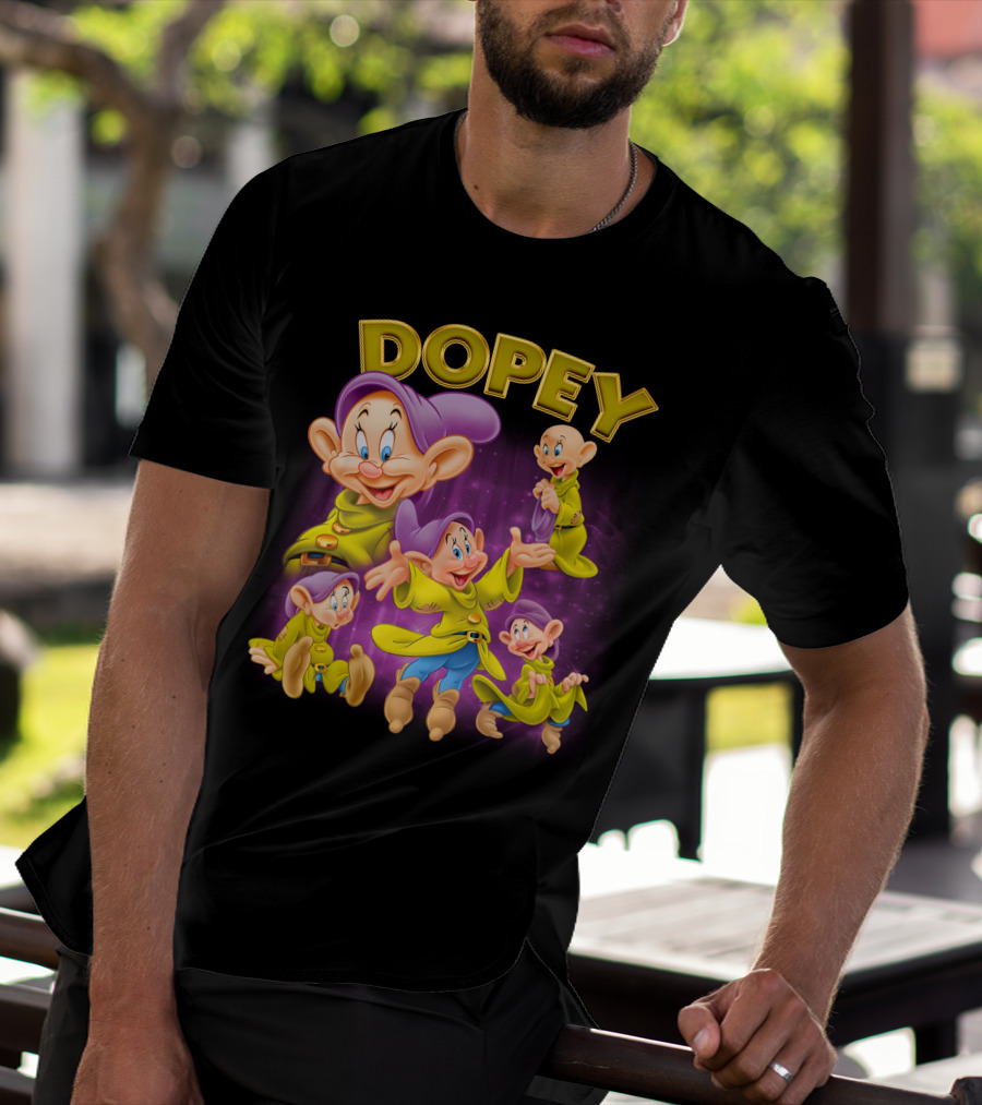 Dopey Disney Snow White Character Multiple Expressions T-Shirt