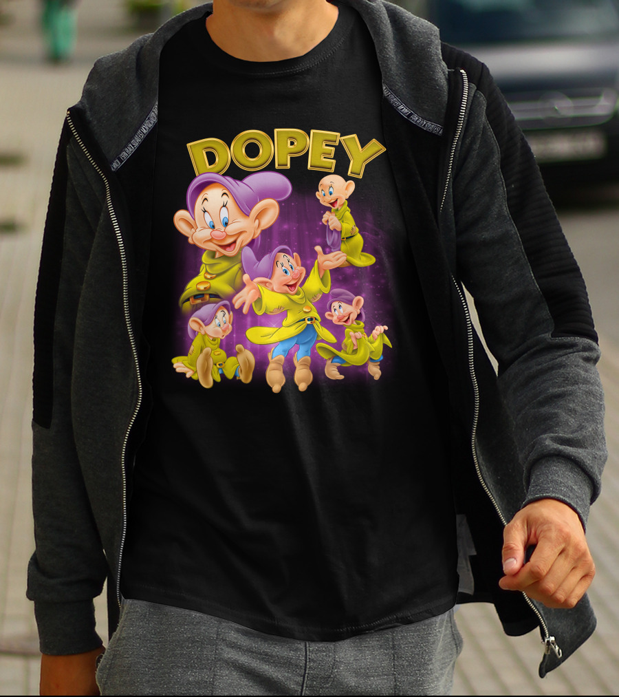 Dopey Disney Snow White Character Multiple Expressions T-Shirt