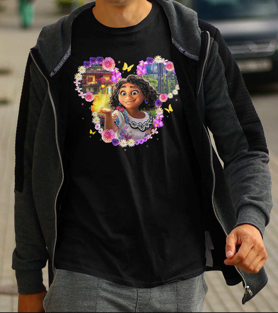 Mirabel Encanto Butterfly Floral Heart T-Shirt
