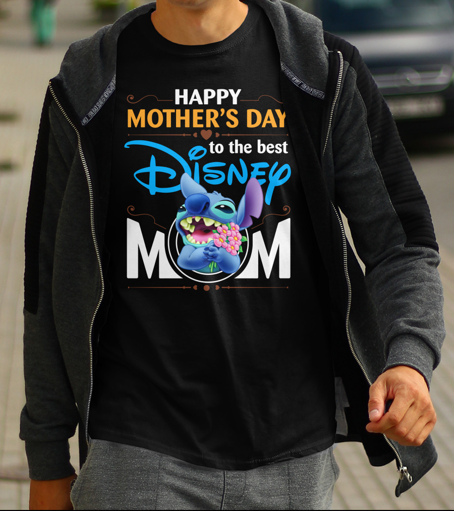 Happy Mother's Day To The Best Disney Mom Stitch T-Shirt