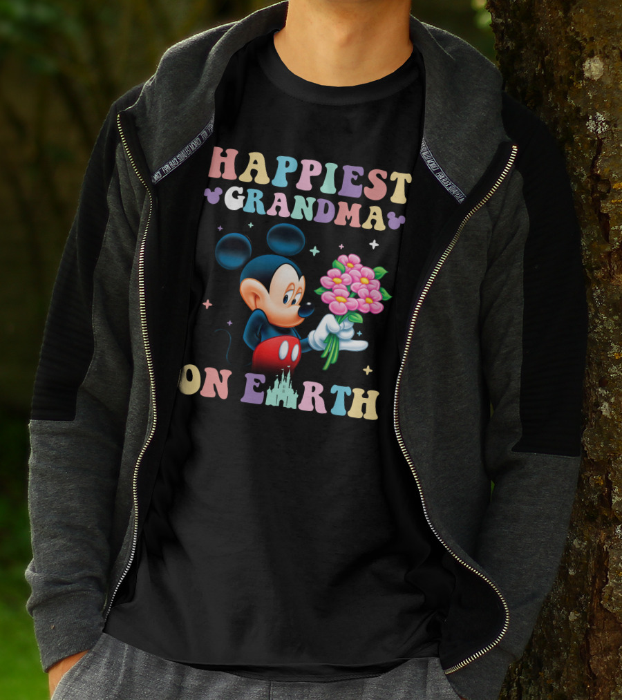 Happiest Grandma On Earth Mickey Mouse T-Shirt