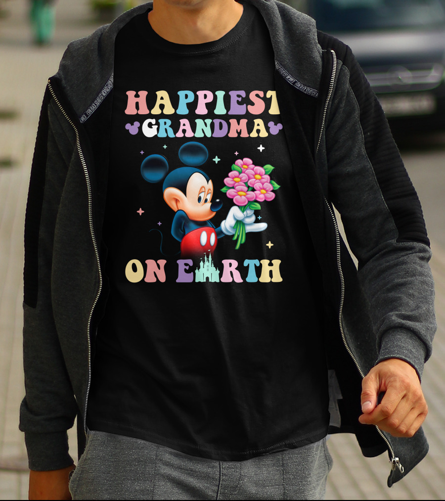 Happiest Grandma On Earth Mickey Mouse T-Shirt