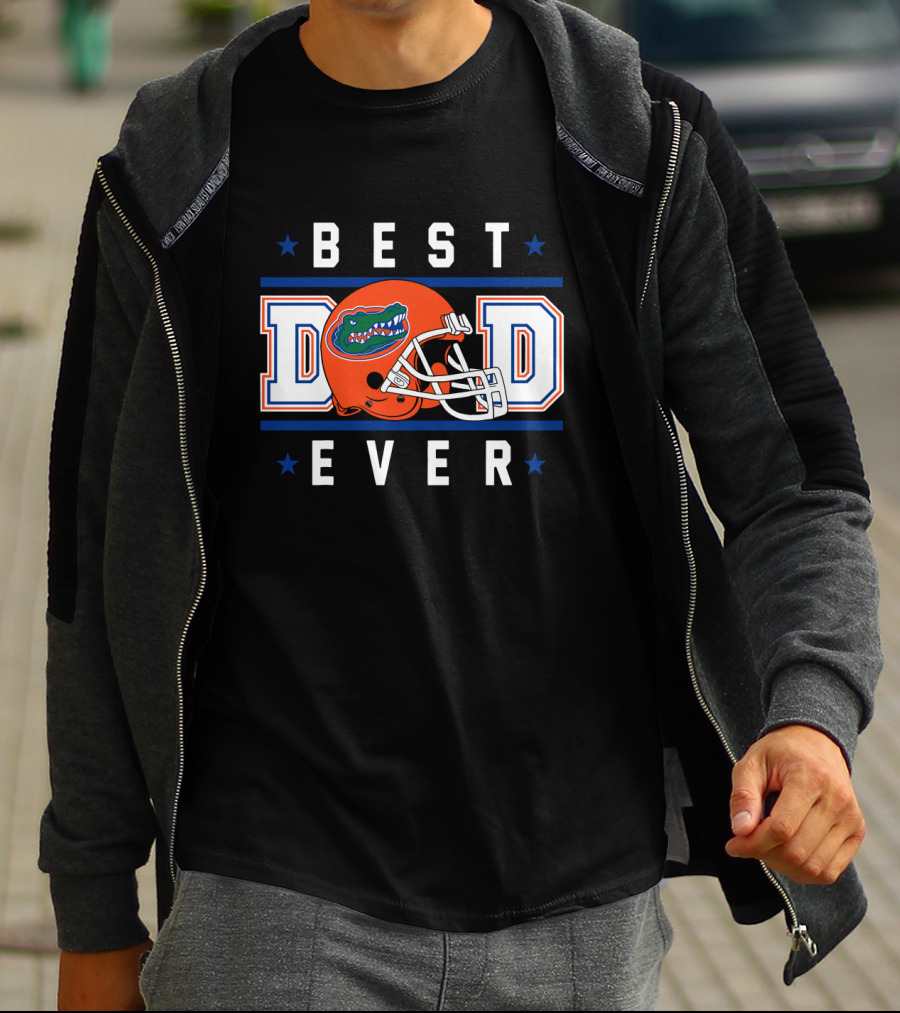 Best Dad Ever Florida Gators Football Helmet T-Shirt