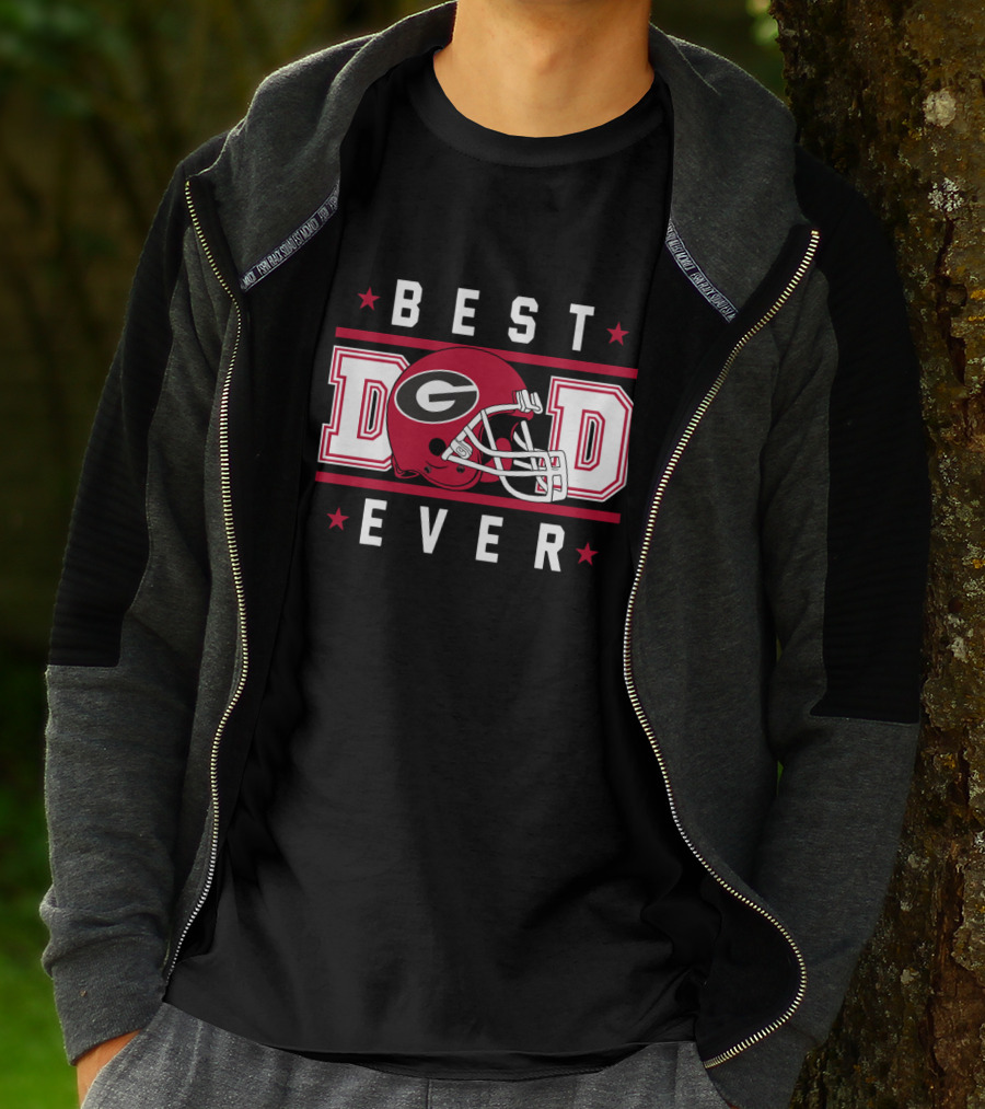 Best Dad Ever Georgia Bulldogs Helmet T-Shirt