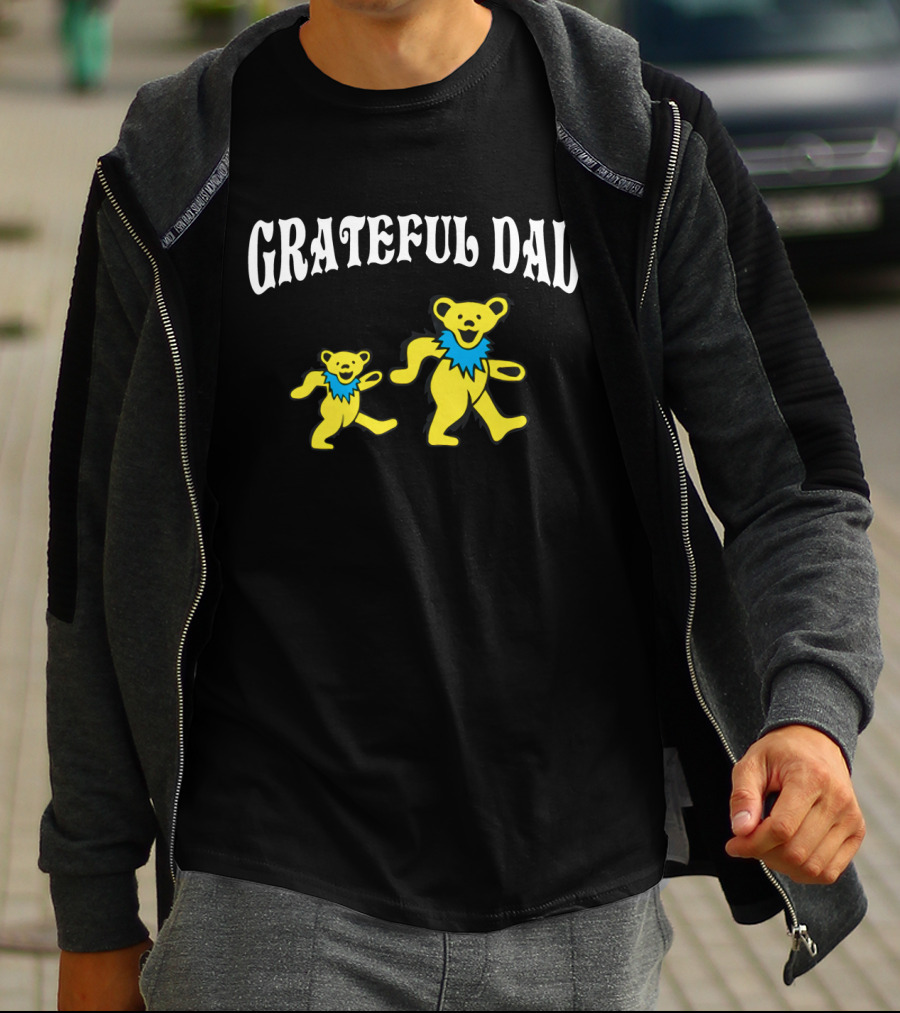 Grateful Dad Dancing Bears Father's Day T-Shirt