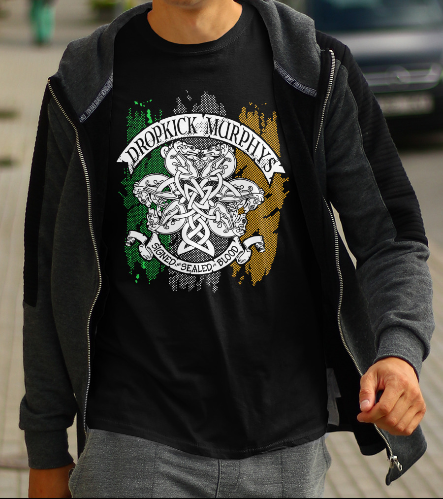 Dropkick Murphys Signed And Sealed In Blood Irish Celtic Knot T-Shirt