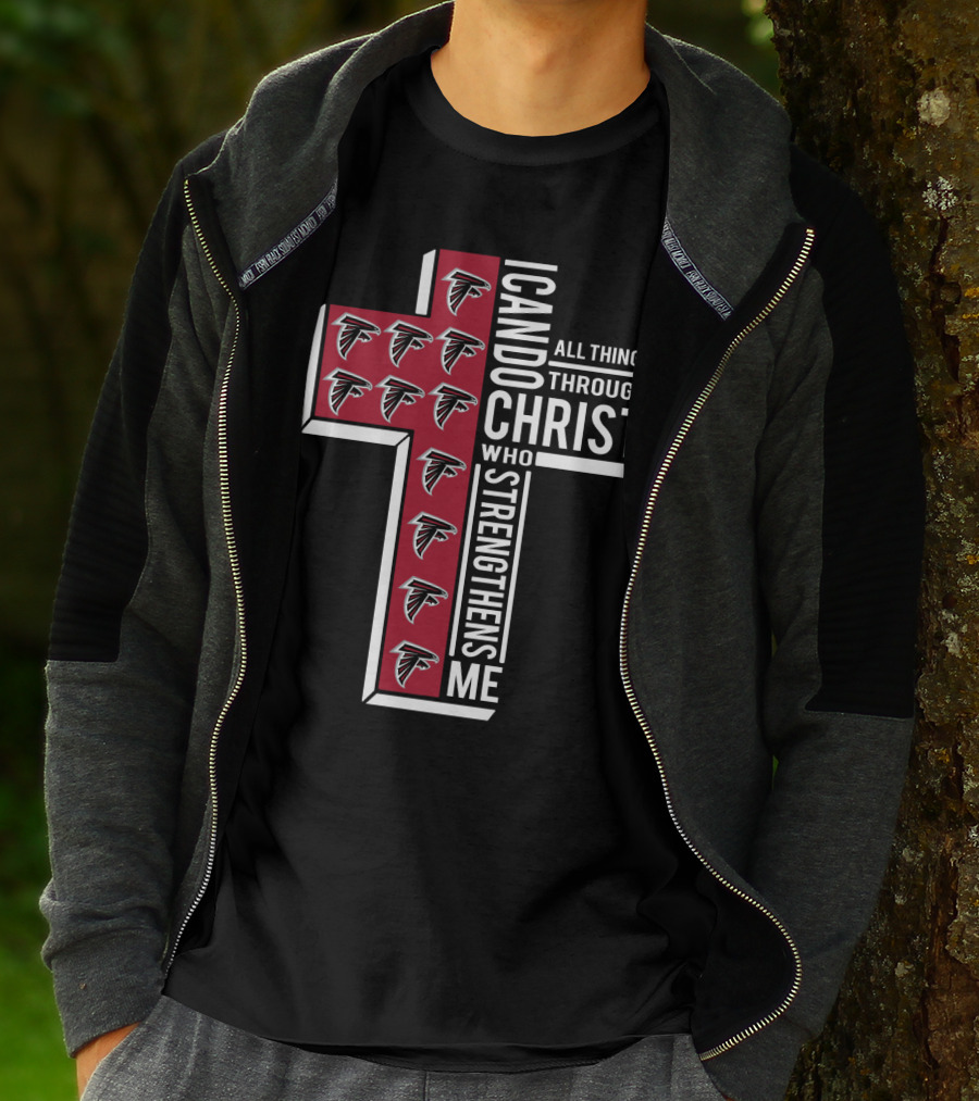 Falcons I Can Do All Things Through Christ Who Strengthens Me T-Shirt