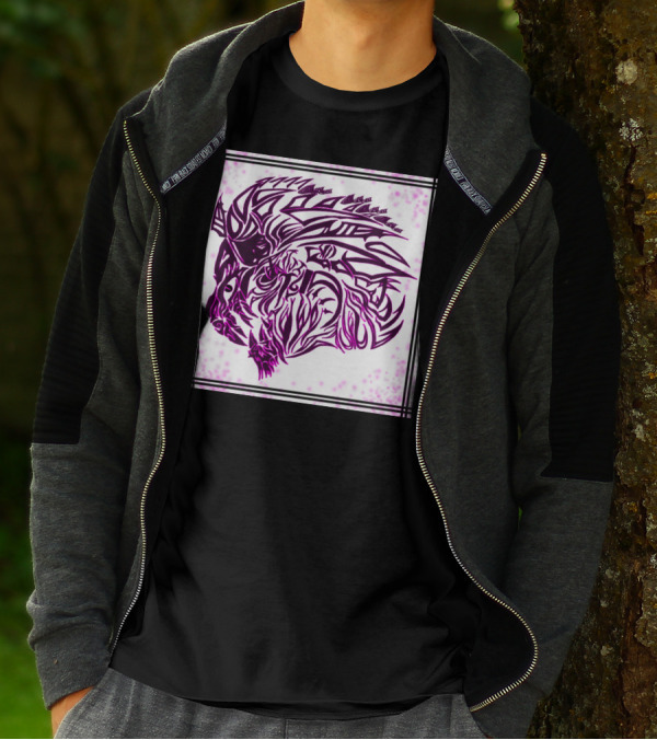 Foo Dog Pink Tribal T-Shirt