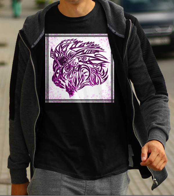 Foo Dog Pink Tribal T-Shirt