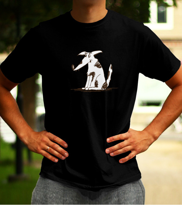Louis The Dog Cartoon Drawing T-Shirt