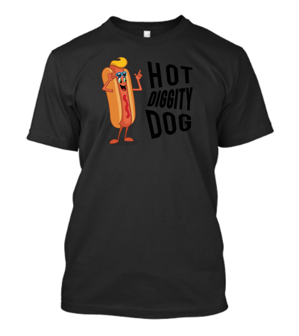 Hot Diggity Dog Sunglasses Character Fun T-Shirt