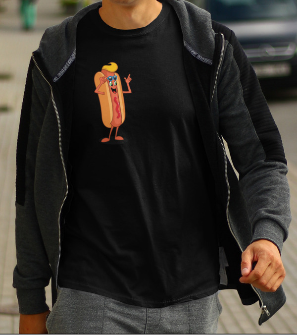 Hot Diggity Dog Sunglasses Character Fun T-Shirt