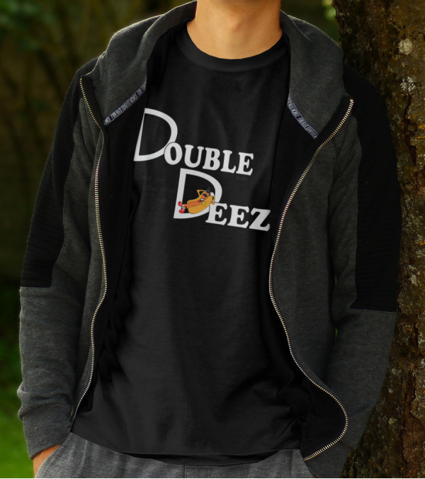 Double Deez Dog Cartoon Hot Dog Theme Deez Are Better Than Doze T-Shirt