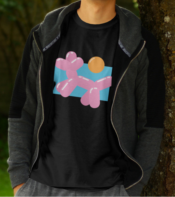 Balloon Dog Meets Summer Sunshine Playful Vibes T-Shirt