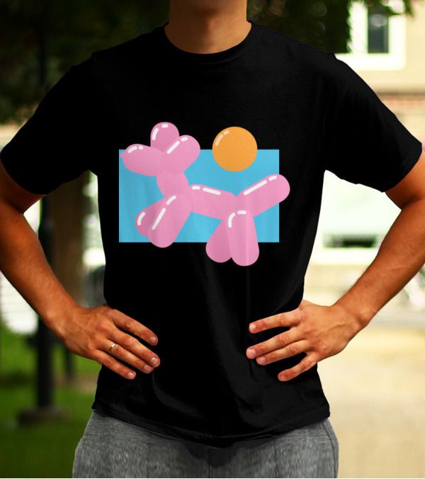 Balloon Dog Meets Summer Sunshine Playful Vibes T-Shirt