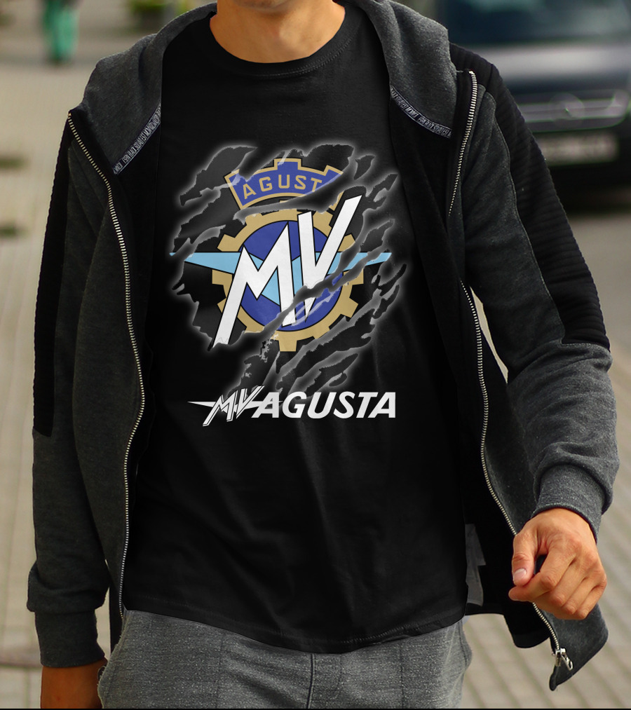 MV Agusta Emblem With Scratch Effect T-Shirt