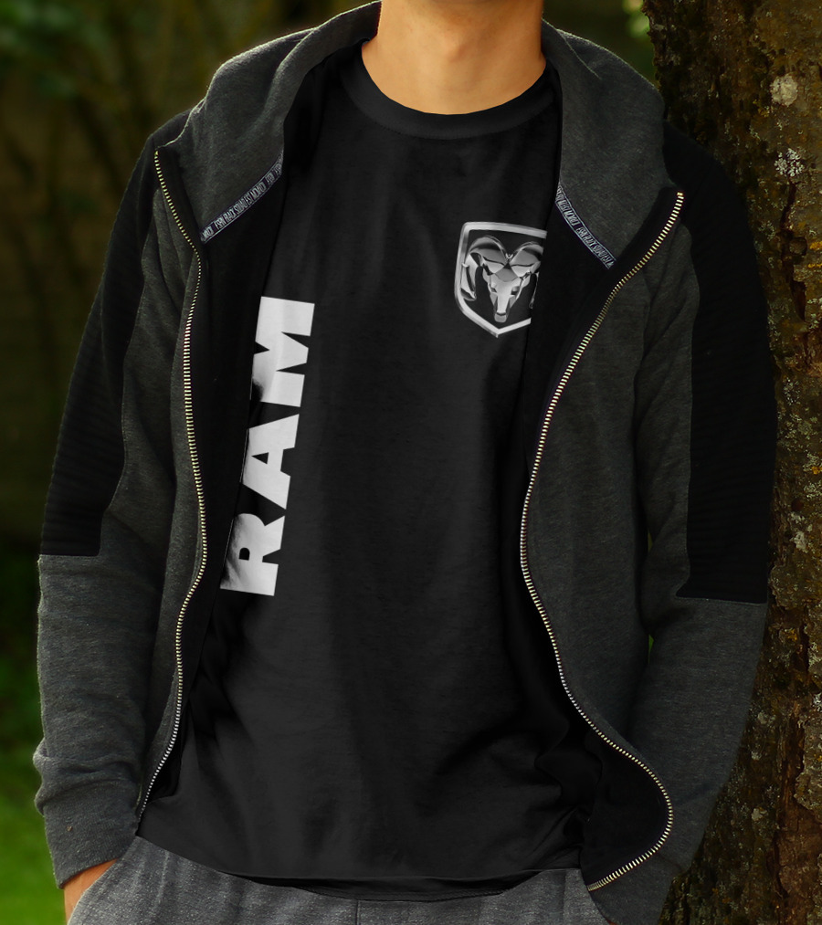 RAM Logo Metallic Emblem Dodge Truck Brand T-Shirt