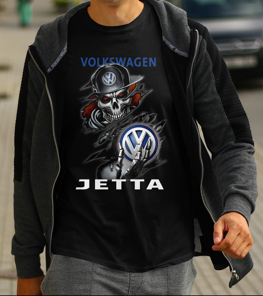 Volkswagen Jetta Skull VW Logo Dark T-Shirt