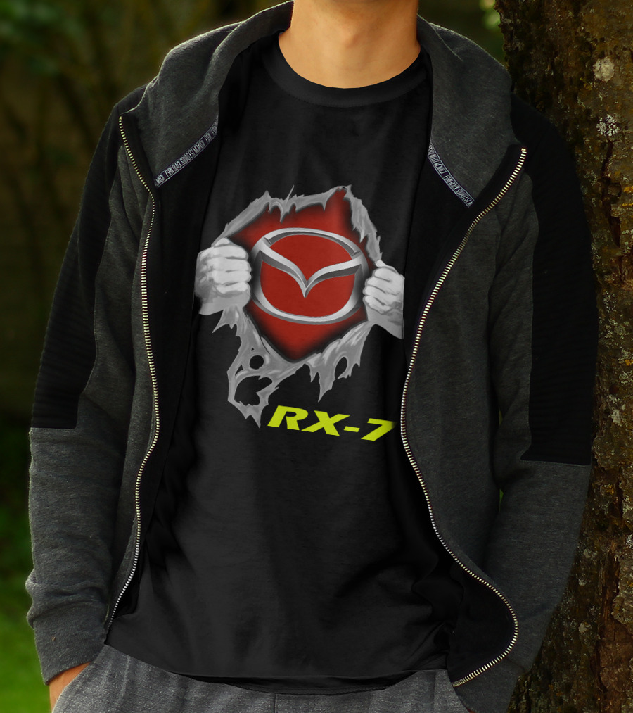 RX-7 Mazda Logo Superhero Emblem T-Shirt