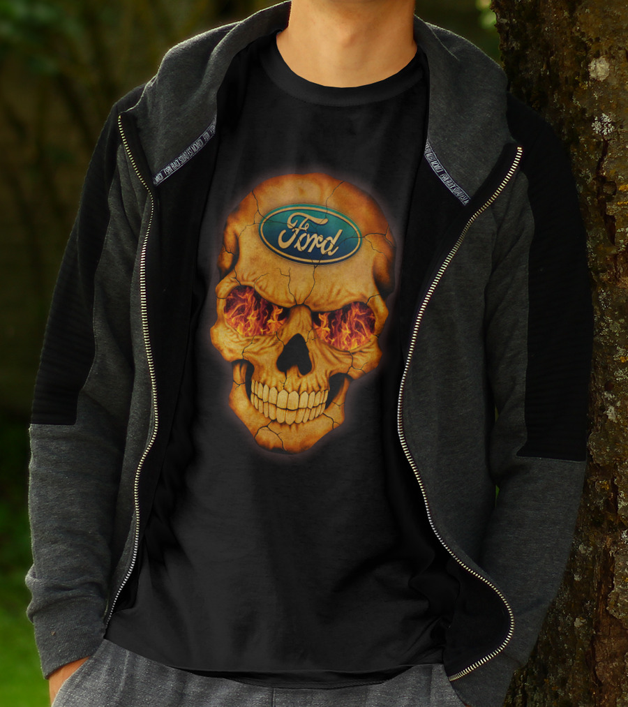 Ford Skull Flaming Eyes T-Shirt