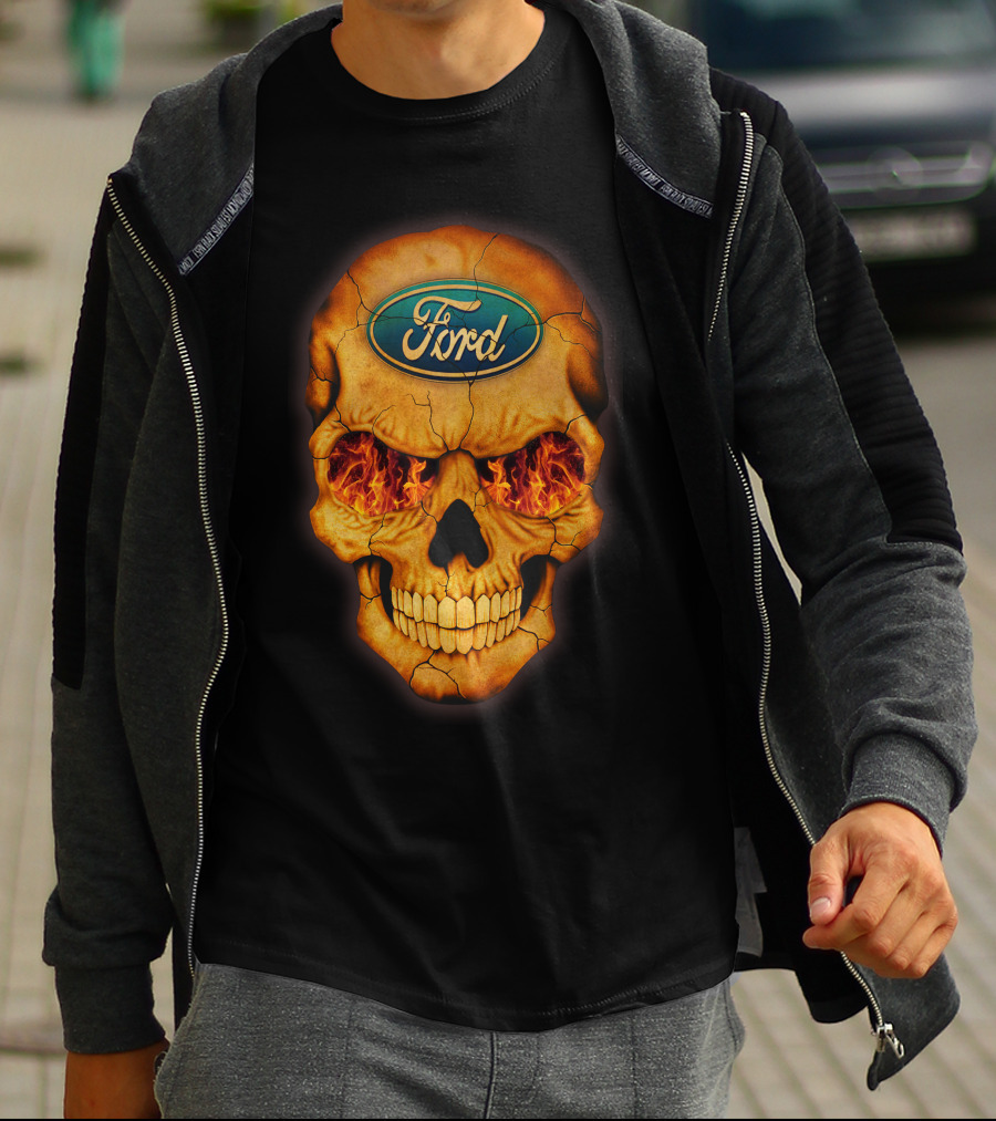Ford Skull Flaming Eyes T-Shirt