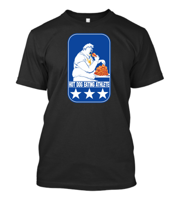 Hot Dog Eating Athlete Champion With Stars And Competitive Eating T-Shirt