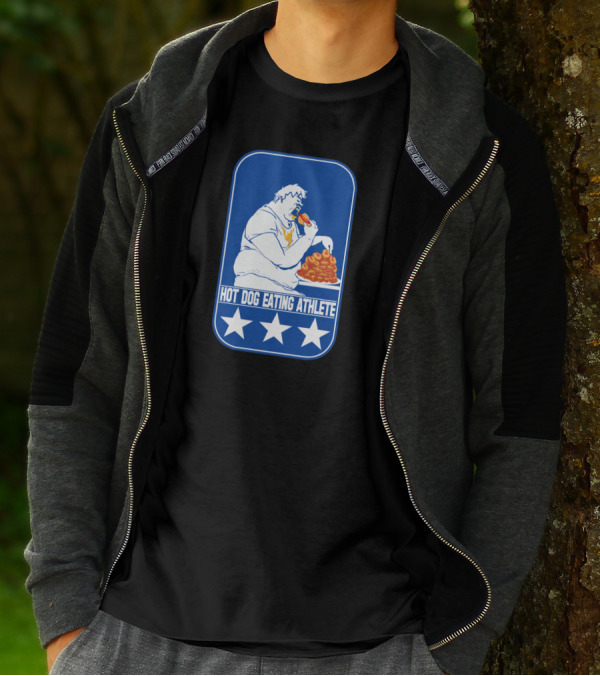 Hot Dog Eating Athlete Champion With Stars And Competitive Eating T-Shirt