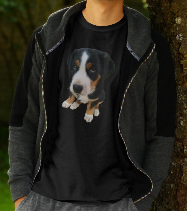 Puppy Dog Eyes Cute Tricolor Expression T-Shirt